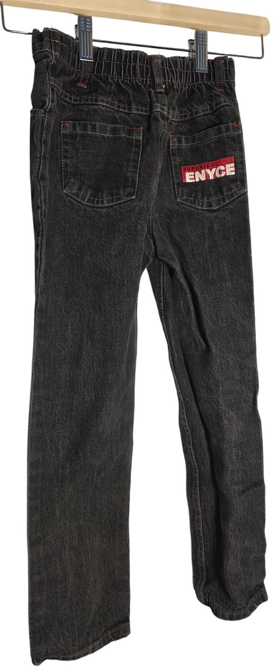 Vintage Y2K Enyce Boys Size 7 Black Denim Jeans Streetwear Hip Hop Retro Kidcore